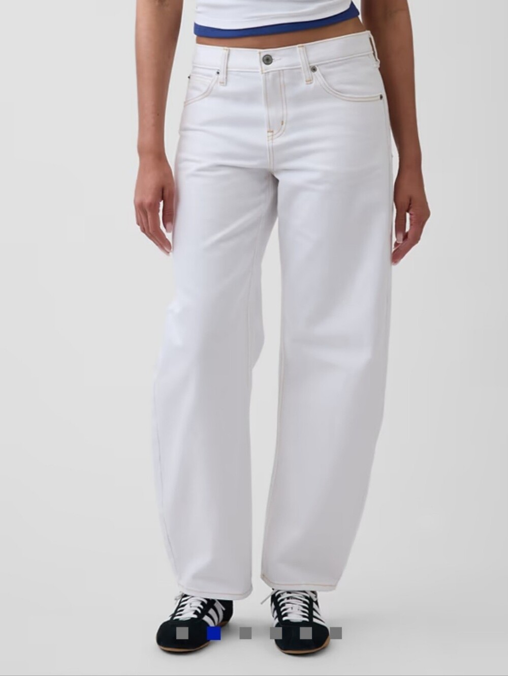 NWOT Gap Barrel Low Rise White Jeans 6P